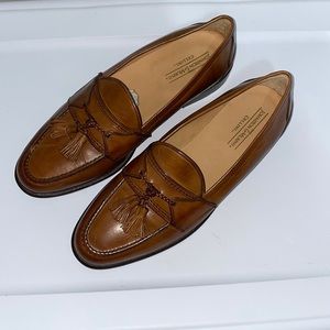 Johnston & Murphy Brown Leather Tassel Shoes Size 10 Like New Condition